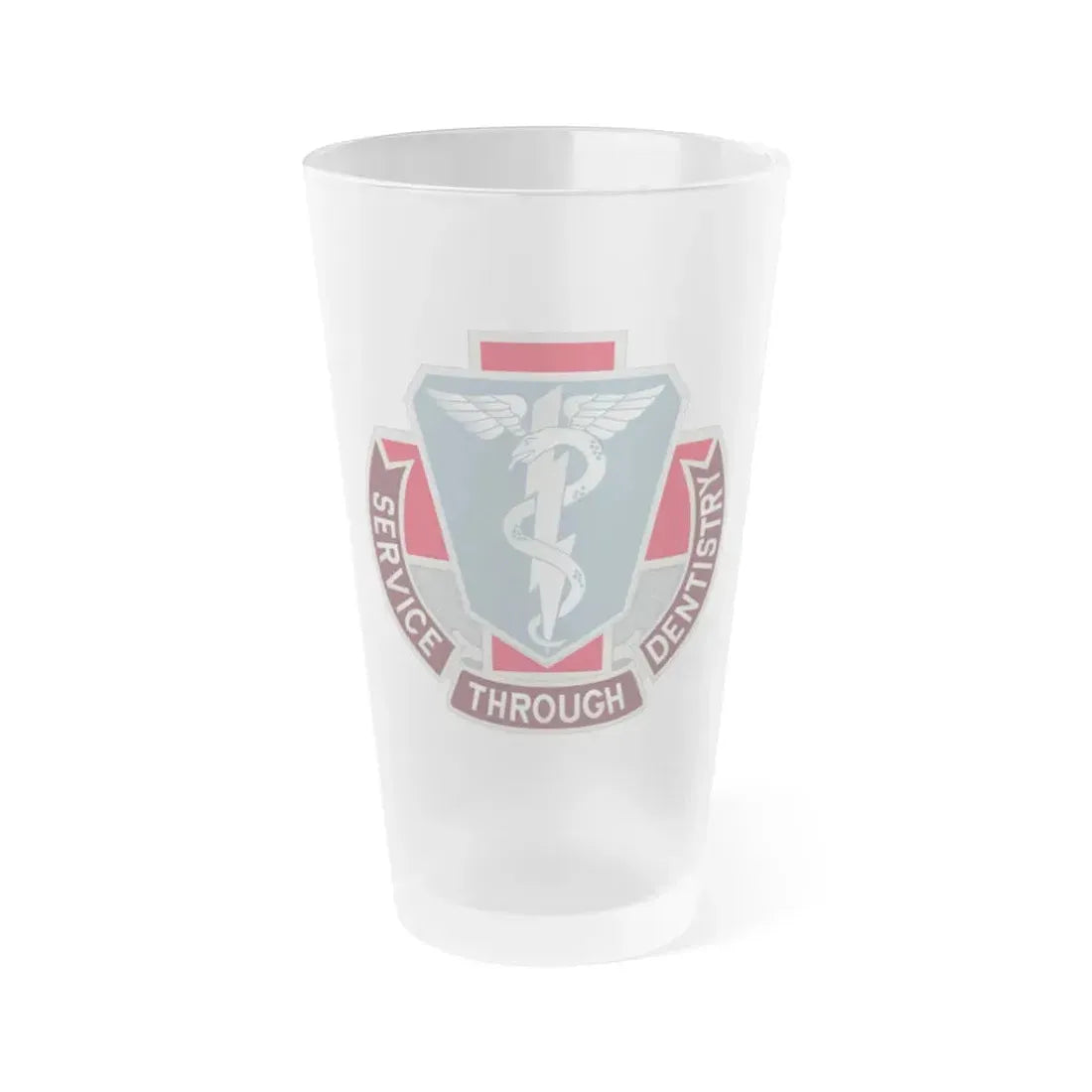 Dental Health Activity Fort Benning (U.S. Army) Frosted Pint Glass 16oz Default Title - Go Mug Yourself