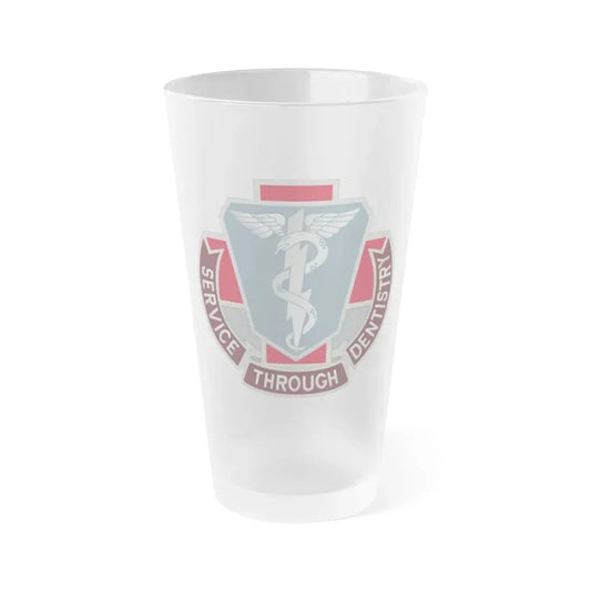 Dental Health Activity Fort Benning (U.S. Army) Frosted Pint Glass 16oz Default Title - Go Mug Yourself