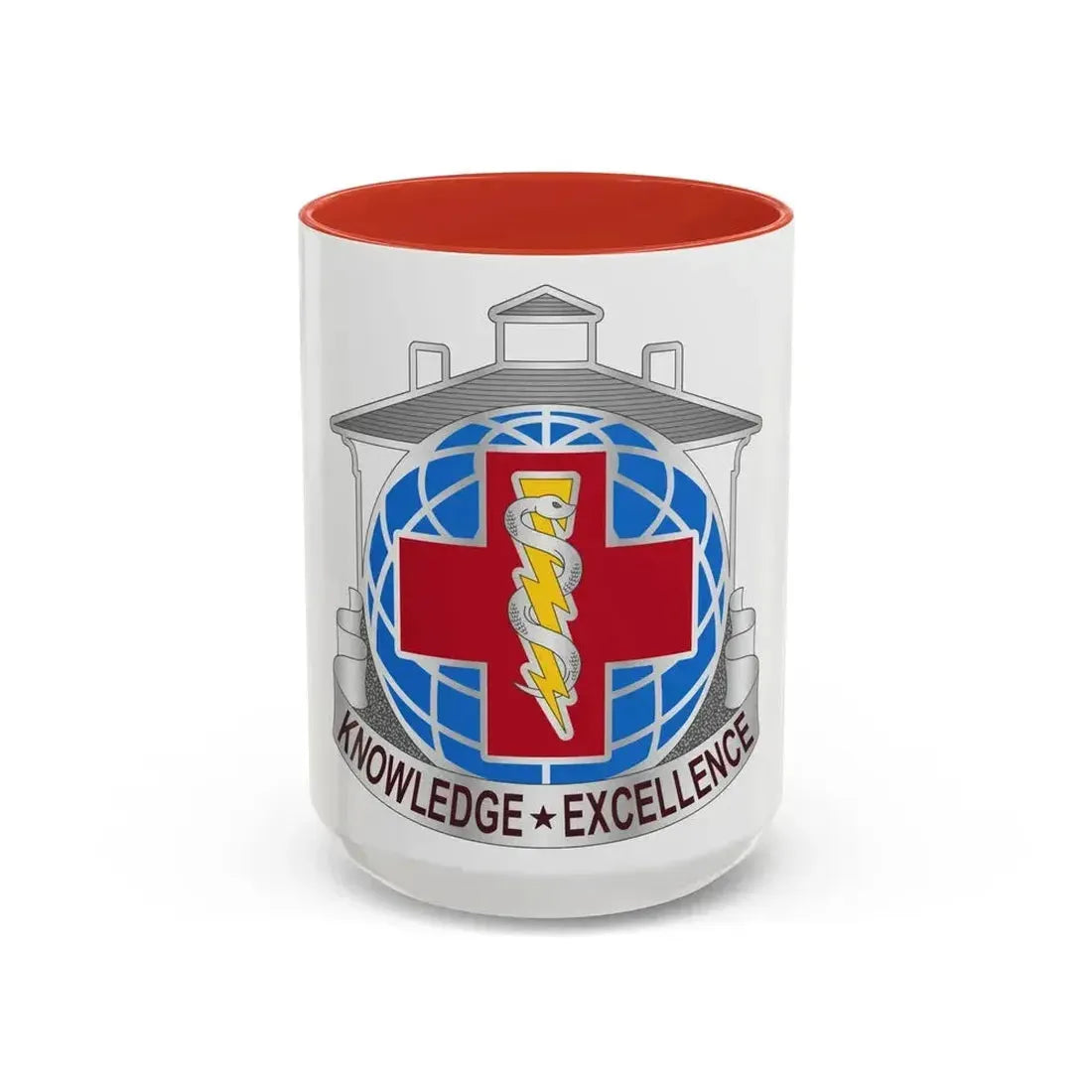 Dental Health Activity Fort Gordon (U.S. Army) Accent Coffee Mug 15oz Red - Go Mug Yourself