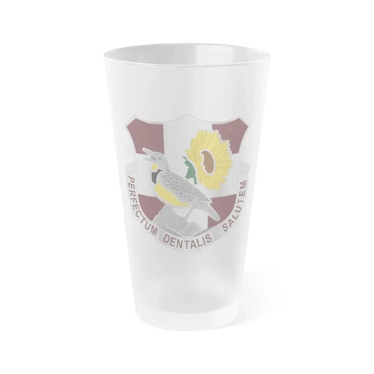 Dental Health Activity Fort Riley (U.S. Army) Frosted Pint Glass 16oz Default Title - Go Mug Yourself