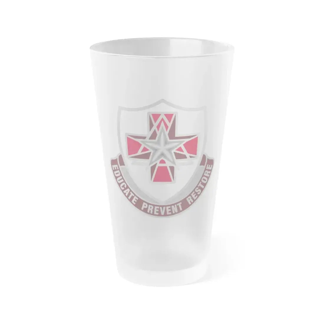 Dental Health Activity Fort Sam Houston (U.S. Army) Frosted Pint Glass 16oz Default Title - Go Mug Yourself
