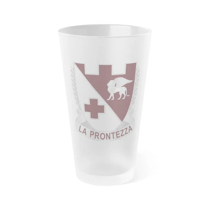 Dental Health Activity Italy (U.S. Army) Frosted Pint Glass 16oz-Go Mug Yourself