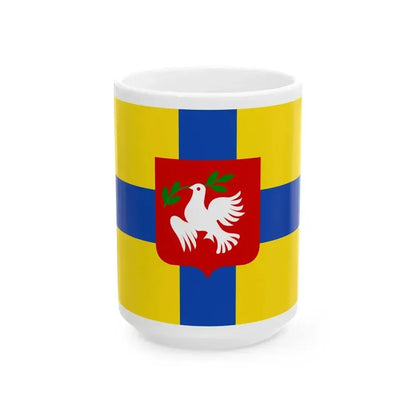 Dentergem flag (Belgium) White Coffee Mug 15oz - Go Mug Yourself