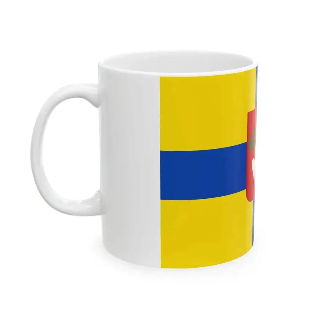 Dentergem flag (Belgium) White Coffee Mug - Go Mug Yourself