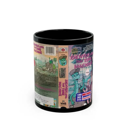 DENVER THE LAST DINOSAUR DENVER AND THE TIME MACHINE (VHS COVER) - Black Coffee Mug 11oz - Go Mug Yourself
