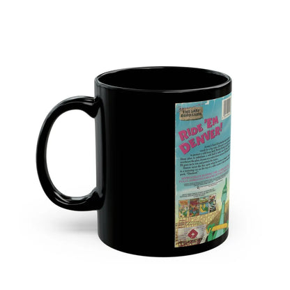 DENVER THE LAST DINOSAUR RIDE EM DENVER CARTOON (VHS COVER) - Black Coffee Mug-Go Mug Yourself