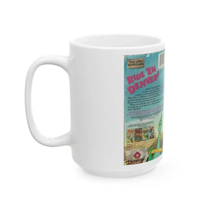 DENVER THE LAST DINOSAUR RIDE EM DENVER CARTOON (VHS COVER) - White Coffee Mug - Go Mug Yourself
