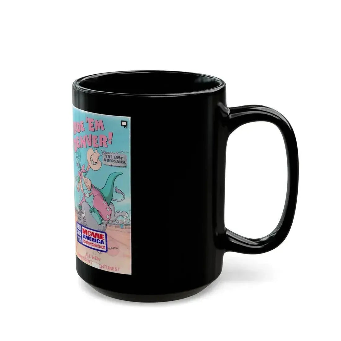 DENVER THE LAST DINOSAUR RIDE EM DENVER (VHS COVER) - Black Coffee Mug - Go Mug Yourself