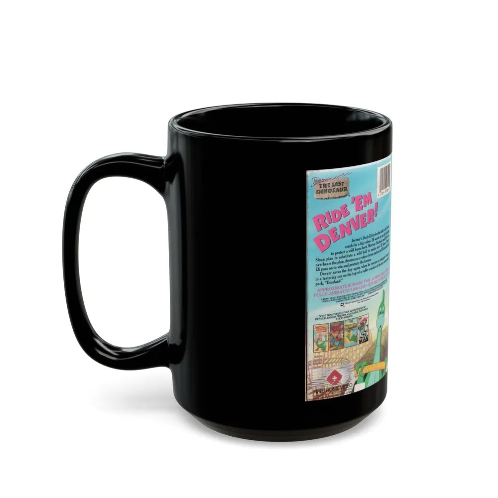 DENVER THE LAST DINOSAUR RIDE EM DENVER (VHS COVER) - Black Coffee Mug-Go Mug Yourself