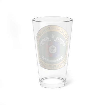 Department of Health DOH PHL (Philippines) (Coat of Arms) Pint Glass 16oz - Go Mug Yourself