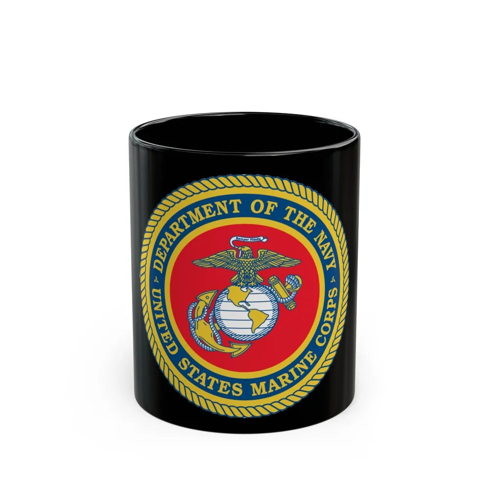 Department Of The Navy United States Marine Corps (USMC) Black Coffee Mug-11oz-Go Mug Yourself