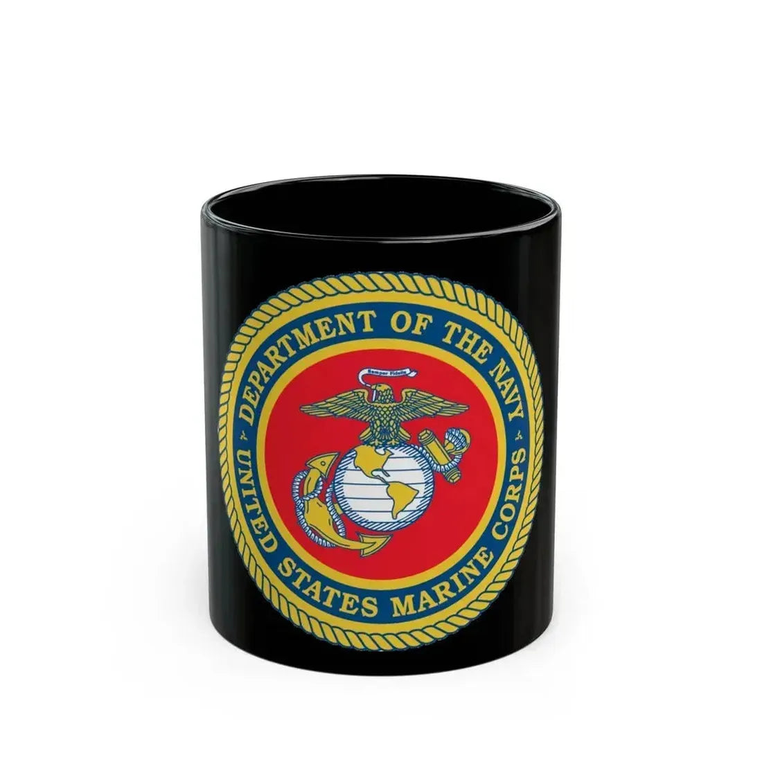 Department Of The Navy United States Marine Corps (USMC) Black Coffee Mug 11oz - Go Mug Yourself
