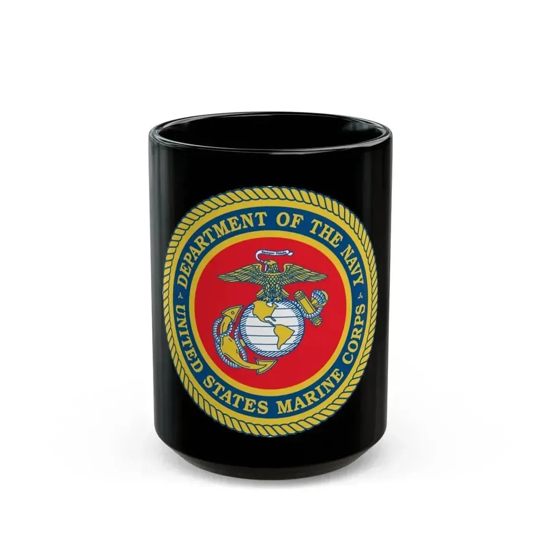 Department Of The Navy United States Marine Corps (USMC) Black Coffee Mug 15oz - Go Mug Yourself