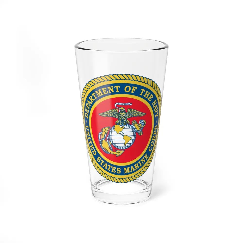 Department Of The Navy United States Marine Corps (USMC) Pint Glass 16oz-16oz-Go Mug Yourself