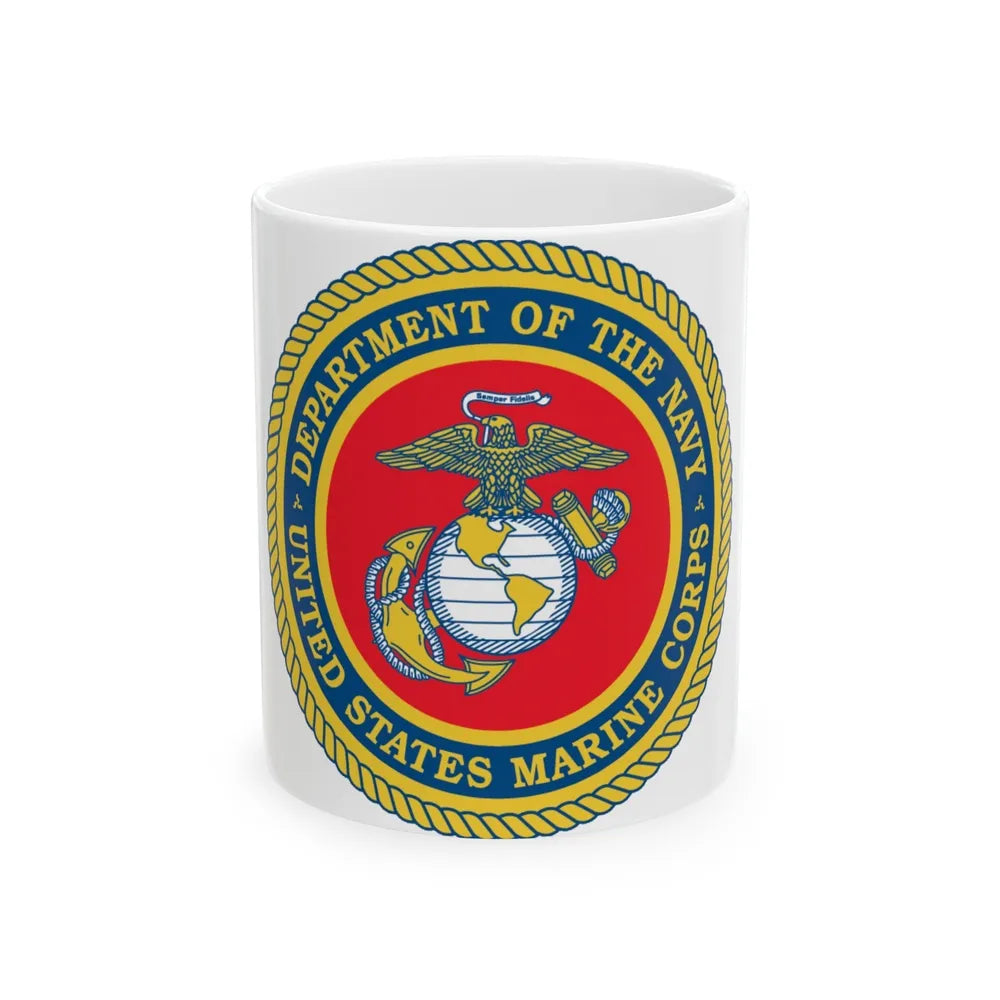 Department Of The Navy United States Marine Corps (USMC) White Coffee Mug-11oz-Go Mug Yourself