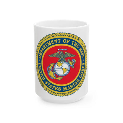 Department Of The Navy United States Marine Corps (USMC) White Coffee Mug-15oz-Go Mug Yourself