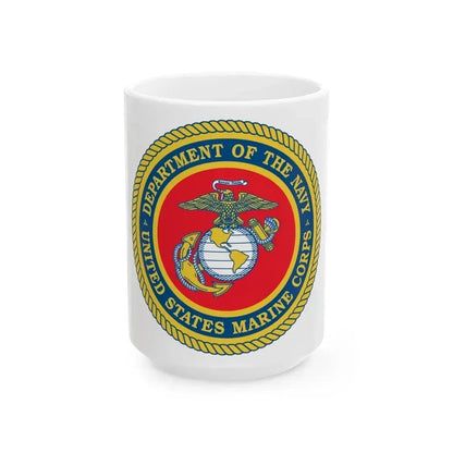 Department Of The Navy United States Marine Corps (USMC) White Coffee Mug 15oz - Go Mug Yourself