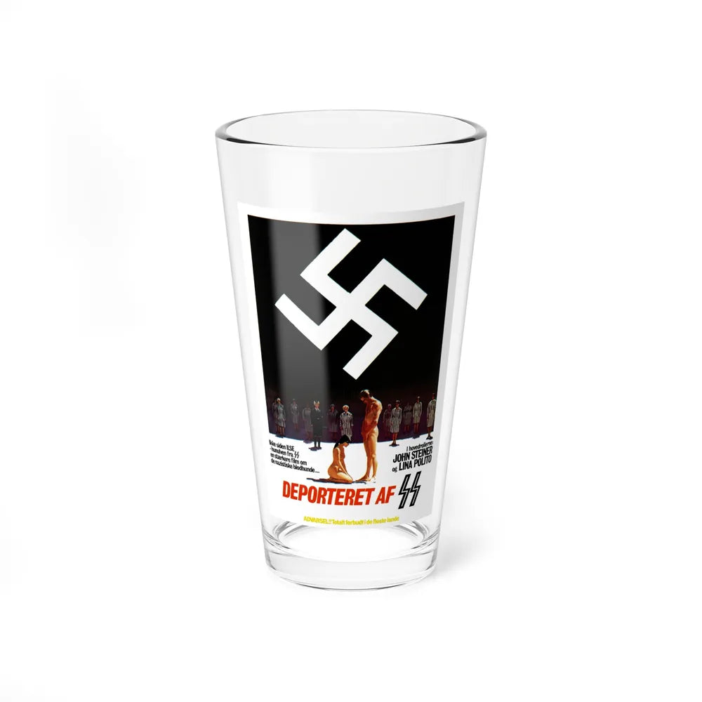 DEPORTED WOMEN OF THE SS SPECIAL SECTION (DANISH) 1976 Movie Poster - Pint Glass 16oz-16oz-Go Mug Yourself