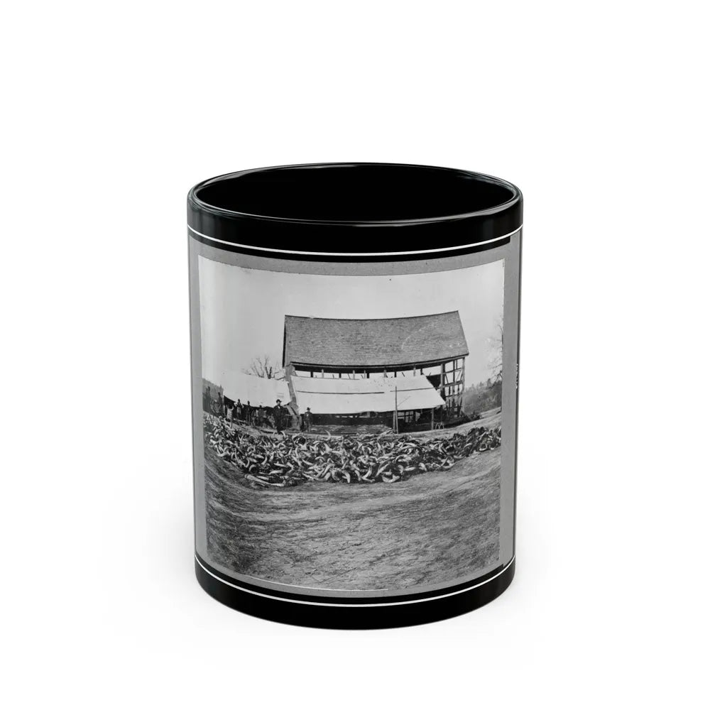 Depot Of The Commissary, Cedar Level, Virginia (U.S. Civil War) Black Coffee Mug-11oz-Go Mug Yourself