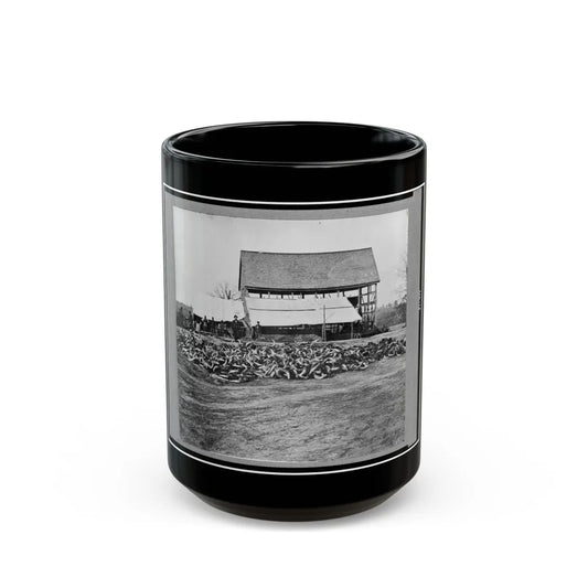 Depot Of The Commissary, Cedar Level, Virginia (U.S. Civil War) Black Coffee Mug-15oz-Go Mug Yourself