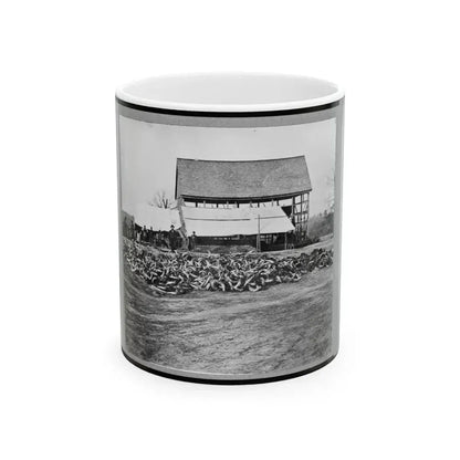 Depot Of The Commissary, Cedar Level, Virginia (U.S. Civil War) White Coffee Mug 11oz - Go Mug Yourself