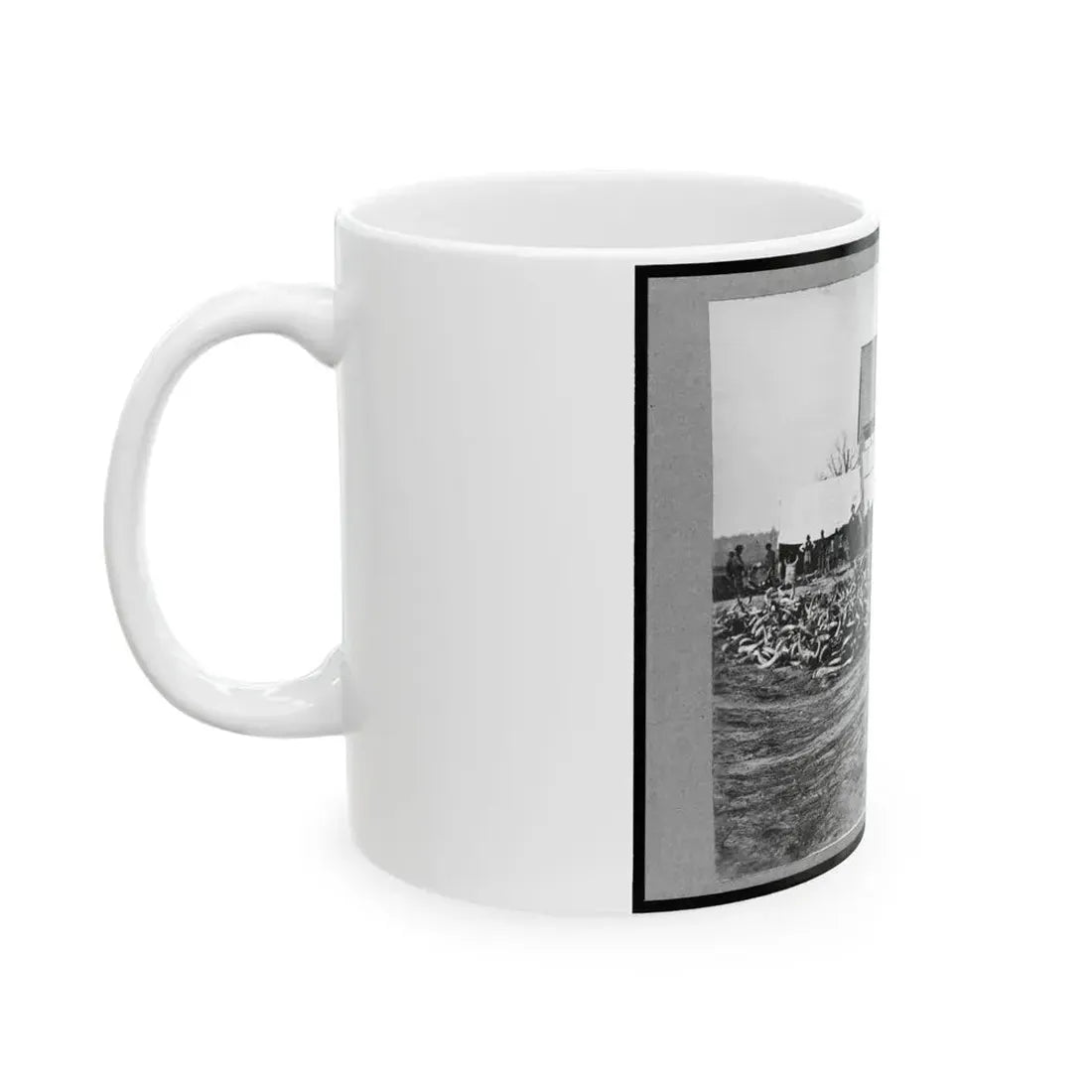 Depot Of The Commissary, Cedar Level, Virginia (U.S. Civil War) White Coffee Mug - Go Mug Yourself