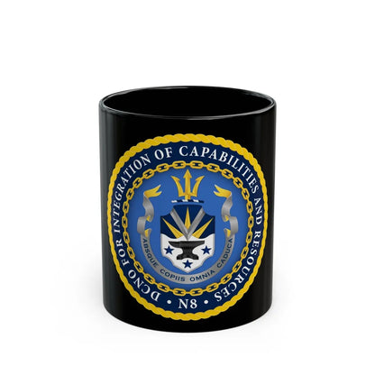 Deputy Chief of Naval Operations for Integration of Capabilities and Resources N8 (U.S. Navy) Black Coffee Mug-11oz-Go Mug Yourself