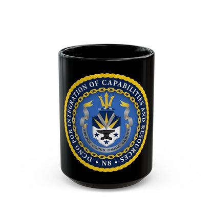 Deputy Chief of Naval Operations for Integration of Capabilities and Resources N8 (U.S. Navy) Black Coffee Mug-15oz-Go Mug Yourself