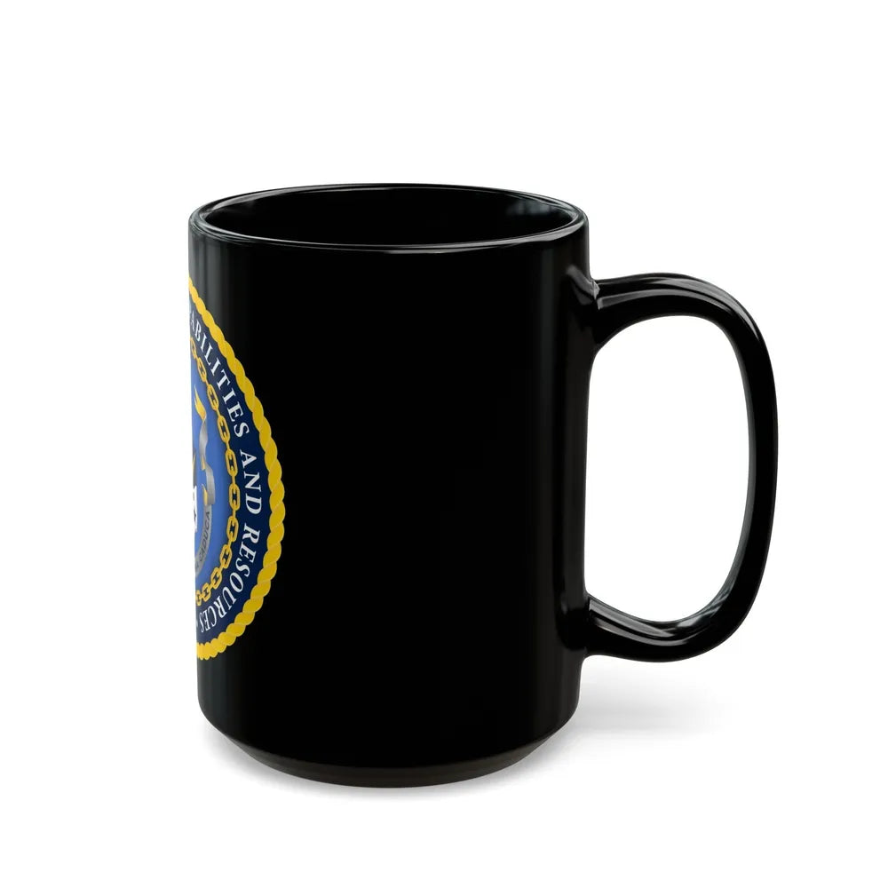 Deputy Chief of Naval Operations for Integration of Capabilities and Resources N8 (U.S. Navy) Black Coffee Mug-Go Mug Yourself