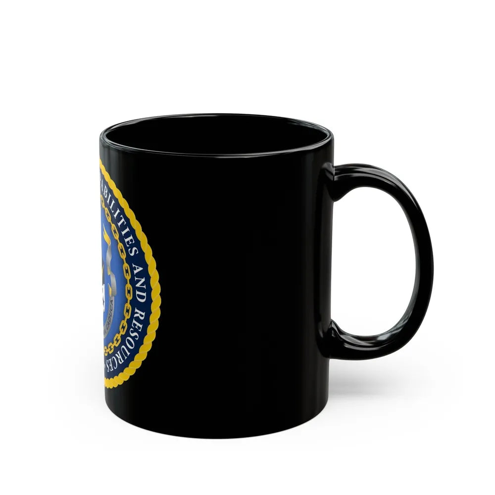 Deputy Chief of Naval Operations for Integration of Capabilities and Resources N8 (U.S. Navy) Black Coffee Mug-Go Mug Yourself