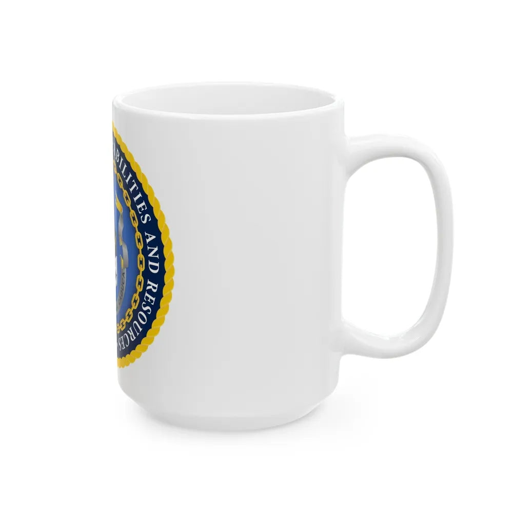 Deputy Chief of Naval Operations for Integration of Capabilities and Resources N8 (U.S. Navy) White Coffee Mug-Go Mug Yourself