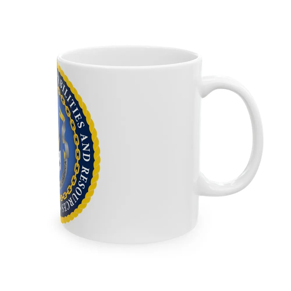 Deputy Chief of Naval Operations for Integration of Capabilities and Resources N8 (U.S. Navy) White Coffee Mug-Go Mug Yourself