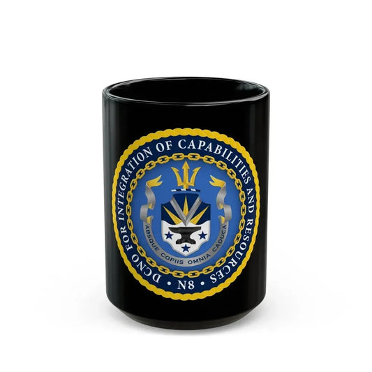 Deputy Chief of Naval Operations for Integration of Capabilities and Resources N8 (U.S. Navy) Black Coffee Mug 15oz - Go Mug Yourself