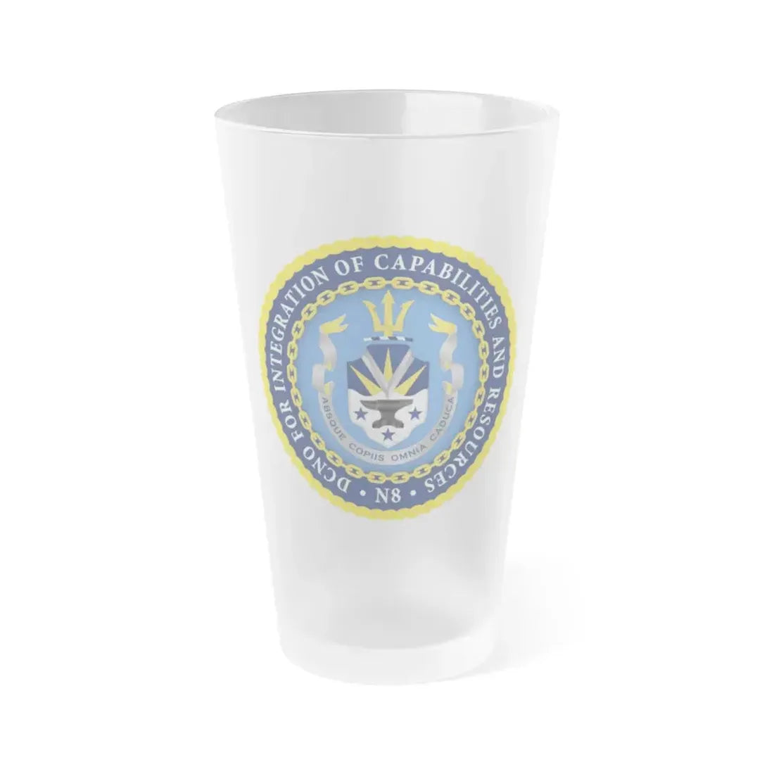 Deputy Chief of Naval Operations for Integration of Capabilities and Resources N8 (U.S. Navy) Frosted Pint Glass 16oz Default Title - Go Mug Yourself