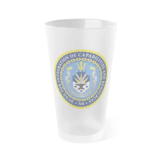 Deputy Chief of Naval Operations for Integration of Capabilities and Resources N8 (U.S. Navy) Frosted Pint Glass 16oz Default Title - Go Mug Yourself