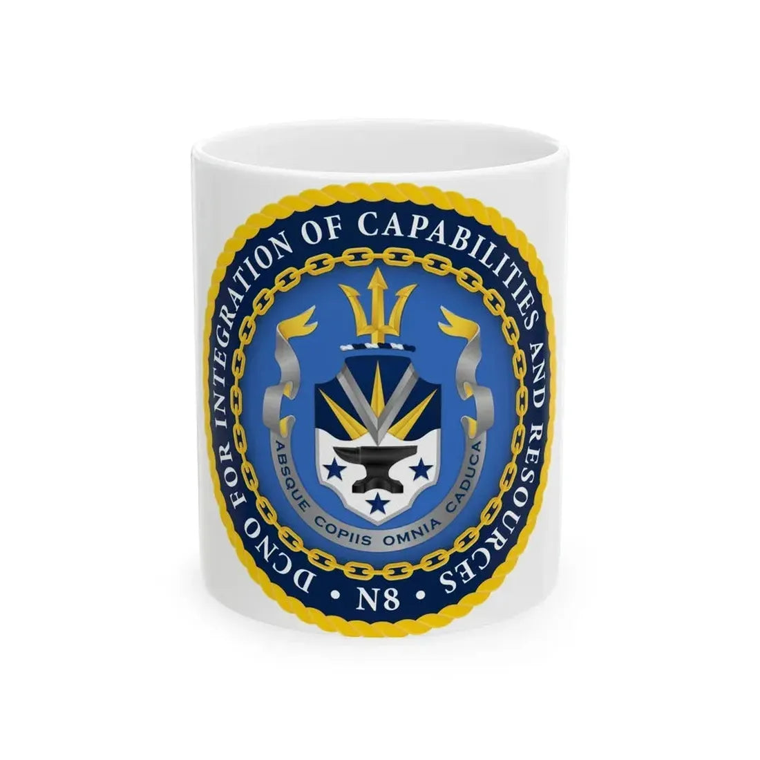 Deputy Chief of Naval Operations for Integration of Capabilities and Resources N8 (U.S. Navy) White Coffee Mug 11oz - Go Mug Yourself