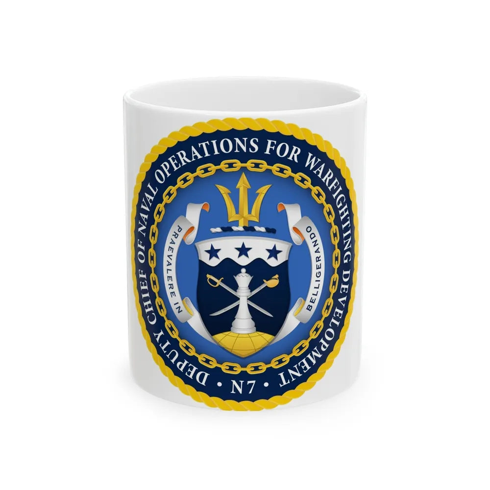 Deputy Chief of Naval Operations for Warfighting Development N7 (U.S. Navy) White Coffee Mug-11oz-Go Mug Yourself