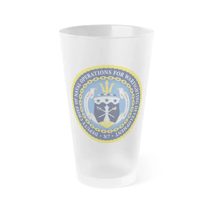 Deputy Chief of Naval Operations for Warfighting Development N7 (U.S. Navy) Frosted Pint Glass 16oz Default Title - Go Mug Yourself
