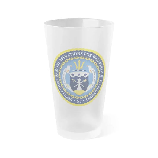 Deputy Chief of Naval Operations for Warfighting Development N7 (U.S. Navy) Frosted Pint Glass 16oz Default Title - Go Mug Yourself