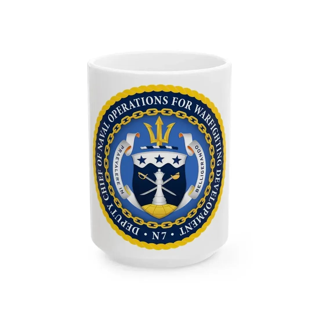 Deputy Chief of Naval Operations for Warfighting Development N7 (U.S. Navy) White Coffee Mug 15oz - Go Mug Yourself
