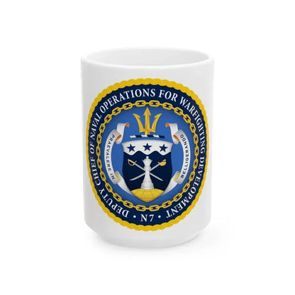 Deputy Chief of Naval Operations for Warfighting Development N7 (U.S. Navy) White Coffee Mug 15oz - Go Mug Yourself