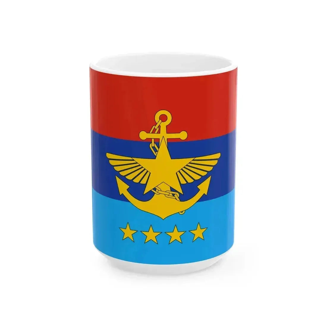 Deputy Commander in Chief flag of Myanmar (Myanmar) White Coffee Mug 15oz - Go Mug Yourself