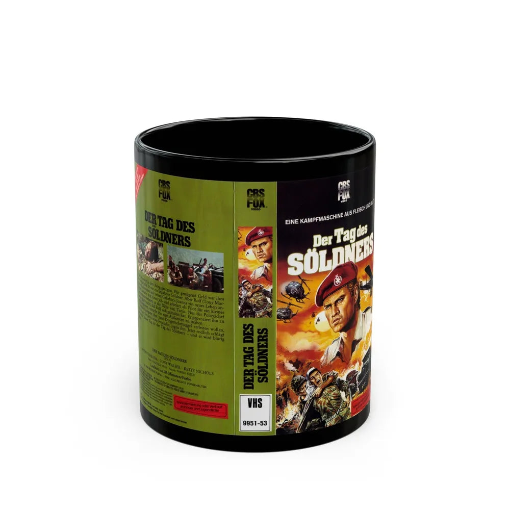 DER TAG DES SOLDNERS (VHS COVER) - Black Coffee Mug-11oz-Go Mug Yourself