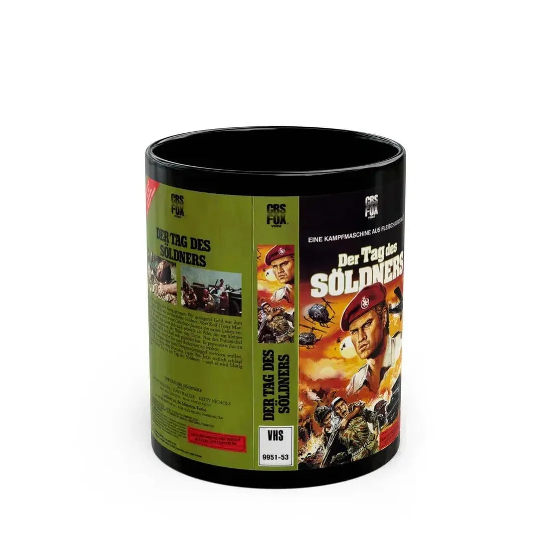 DER TAG DES SOLDNERS (VHS COVER) - Black Coffee Mug 11oz - Go Mug Yourself