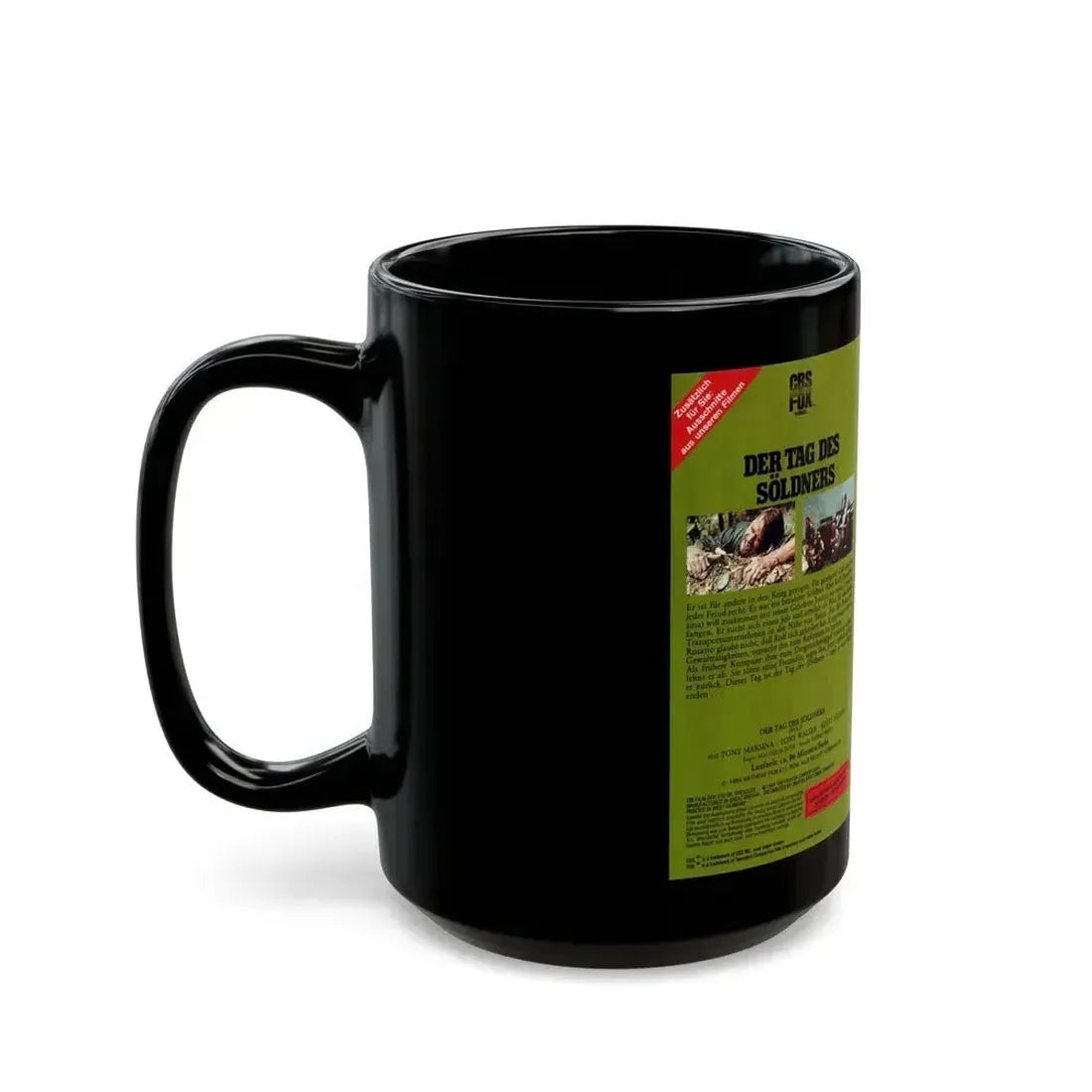DER TAG DES SOLDNERS (VHS COVER) - Black Coffee Mug - Go Mug Yourself