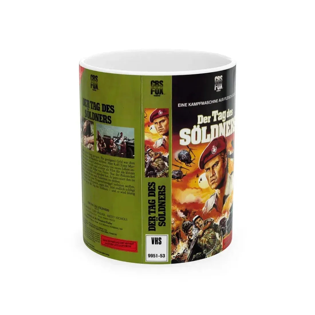 DER TAG DES SOLDNERS (VHS COVER) - White Coffee Mug 11oz - Go Mug Yourself