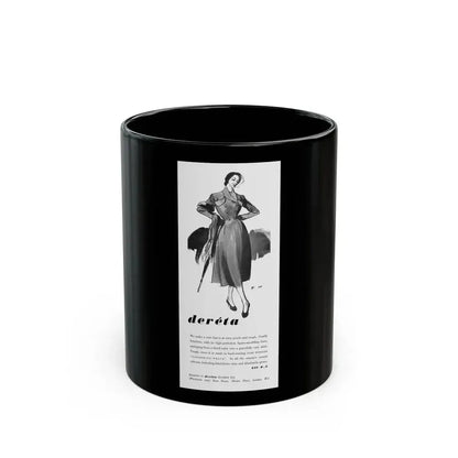 Dereta advertisement (1), 1949 - Black Coffee Mug 11oz - Go Mug Yourself