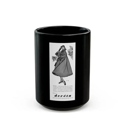 Dereta advertisement (2), 1951 - Black Coffee Mug 15oz - Go Mug Yourself