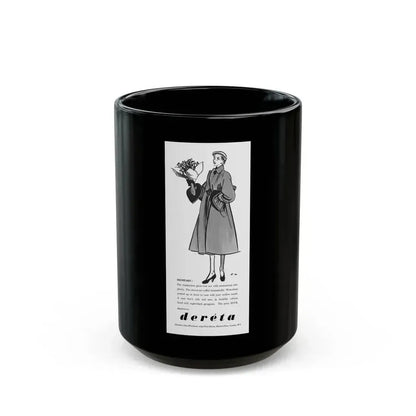 Dereta advertisement (3), 1951 - Black Coffee Mug 15oz - Go Mug Yourself