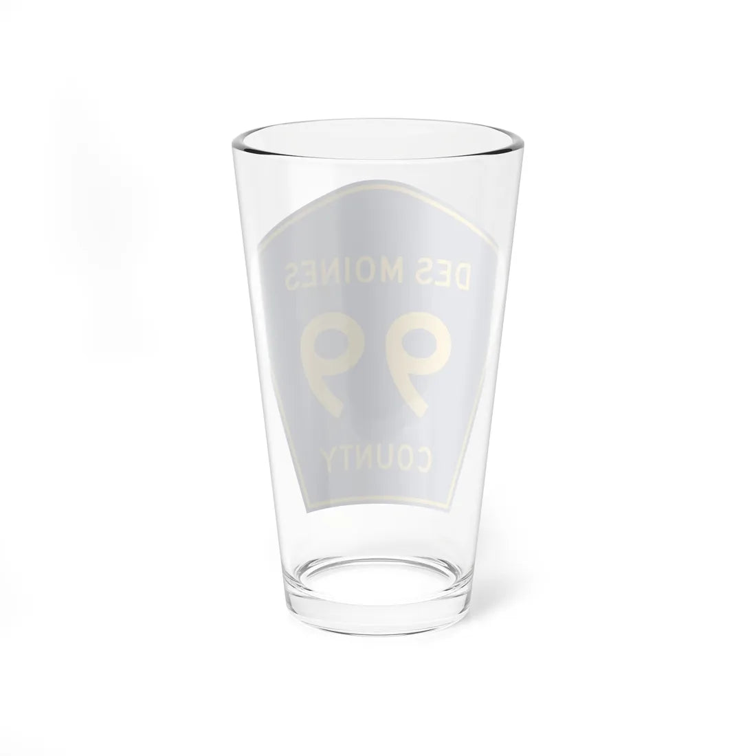 Des Moines County Route 99 IA (Iowa) (Road Sign) Pint Glass 16oz - Go Mug Yourself